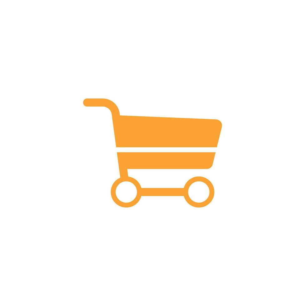 shopping cart icon design vector silhouette illustration isolated white background