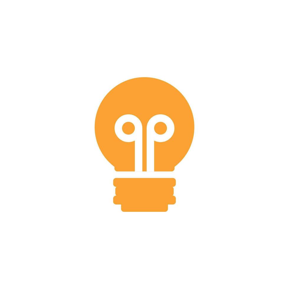 lamp icon logo design, flat design silhouette illustration isolated white background vector