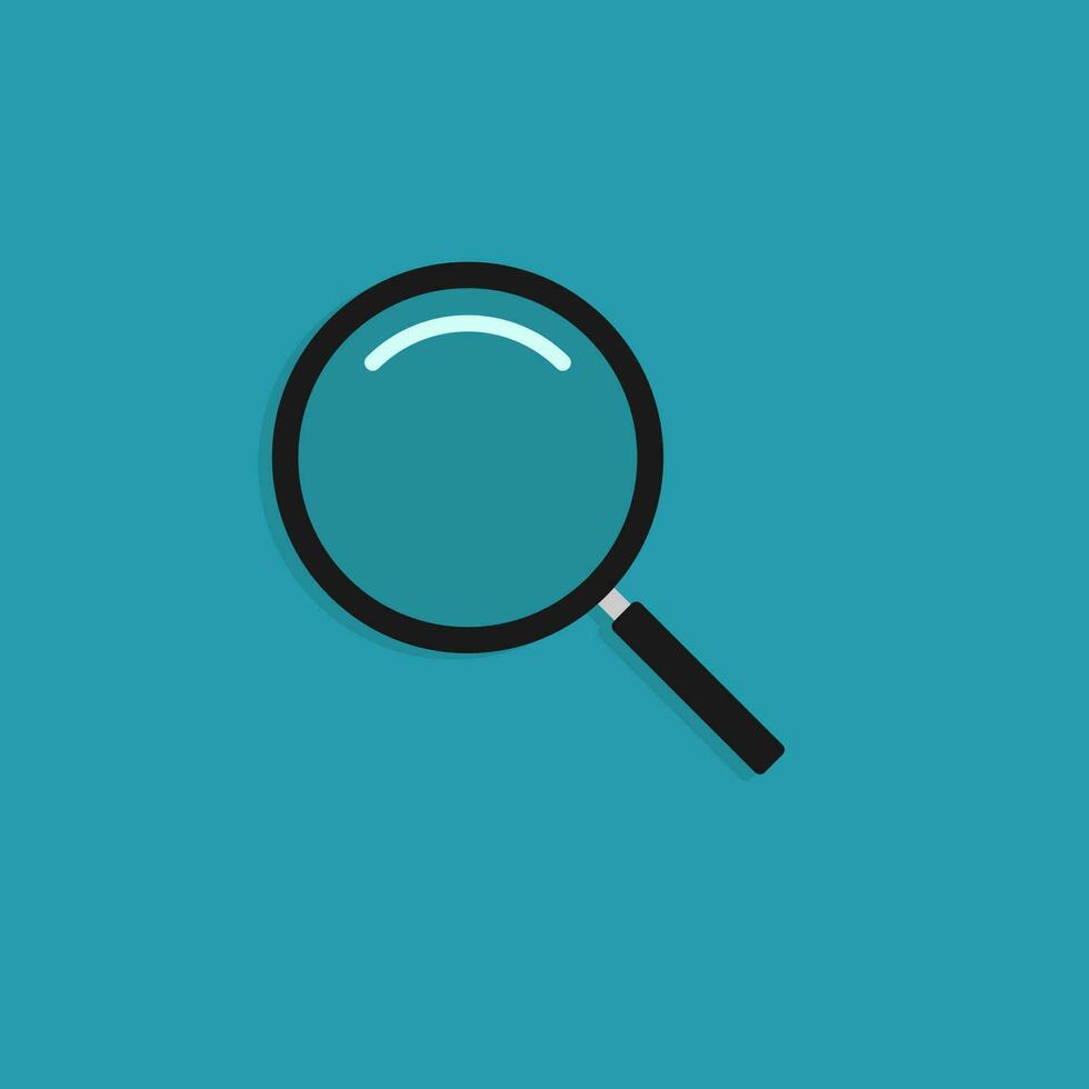 Magnifying glass, flat design vector illustration