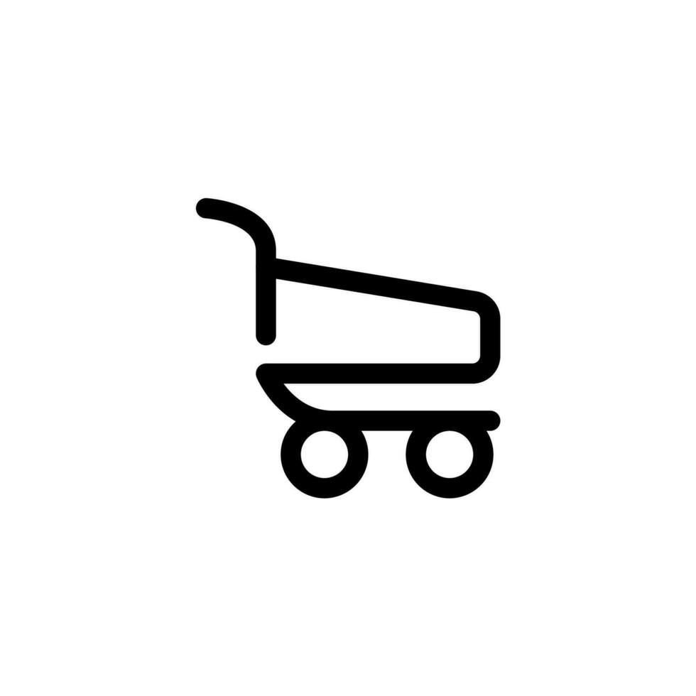 shopping cart icon design vector illustration outline isolated white background