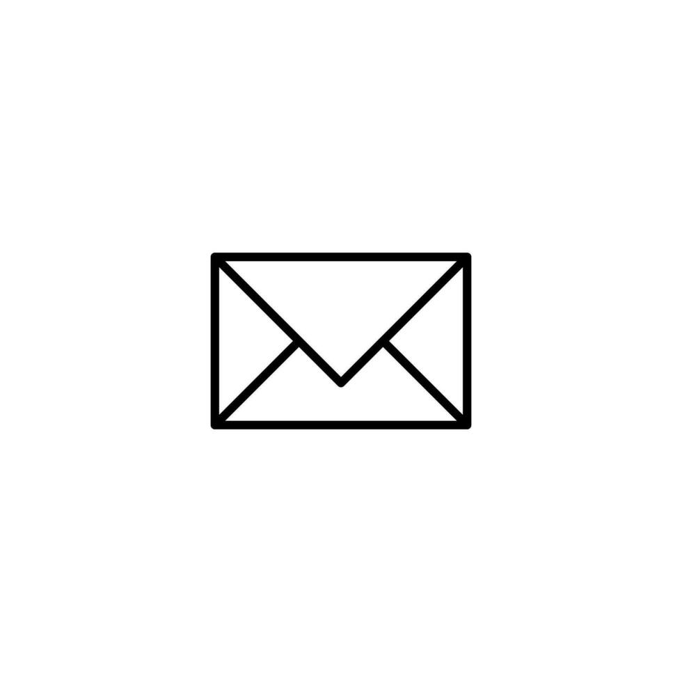 Message simple line icon vector design, black color isolated white background