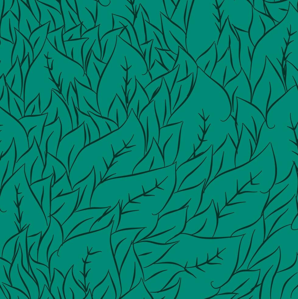 hoja modelo. tropical hoja fondo de pantalla. sin costura hoja modelo. mano dibujado hoja contorno diseño para tela , imprimir, cubrir, bandera y invitación, vector ilustración.