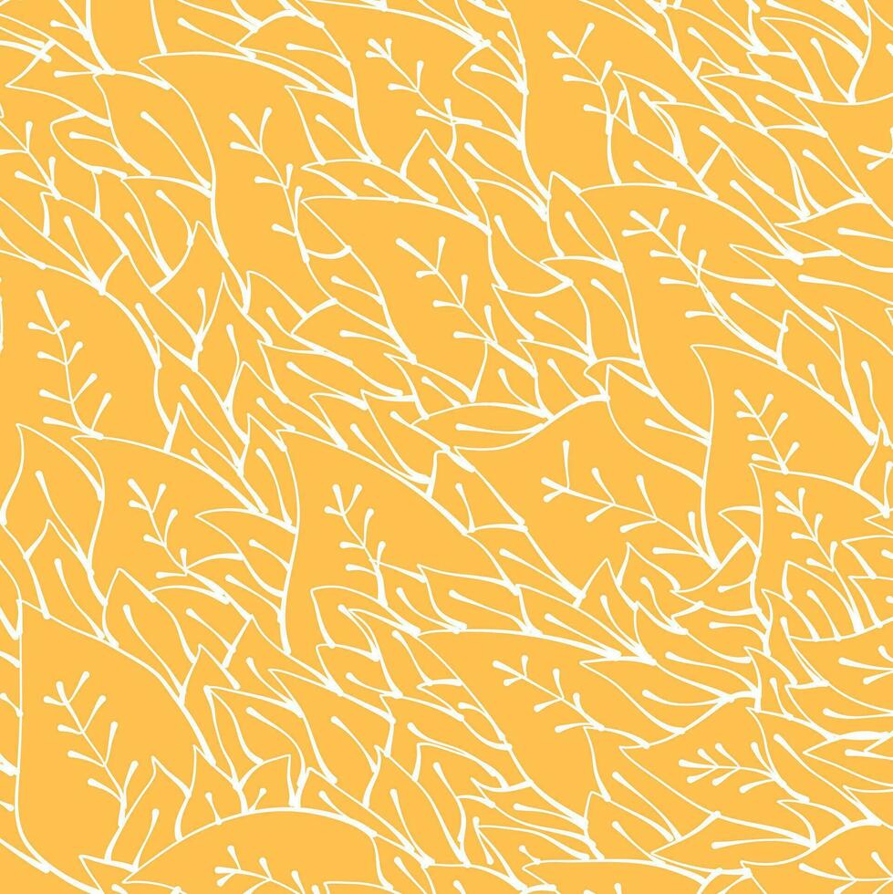 Leaf pattern. Tropical leaf Wallpaper. Seamless leaf pattern. Hand drawn leaf outline design for fabric , print, cover, banner and invitation, Vector illustration.