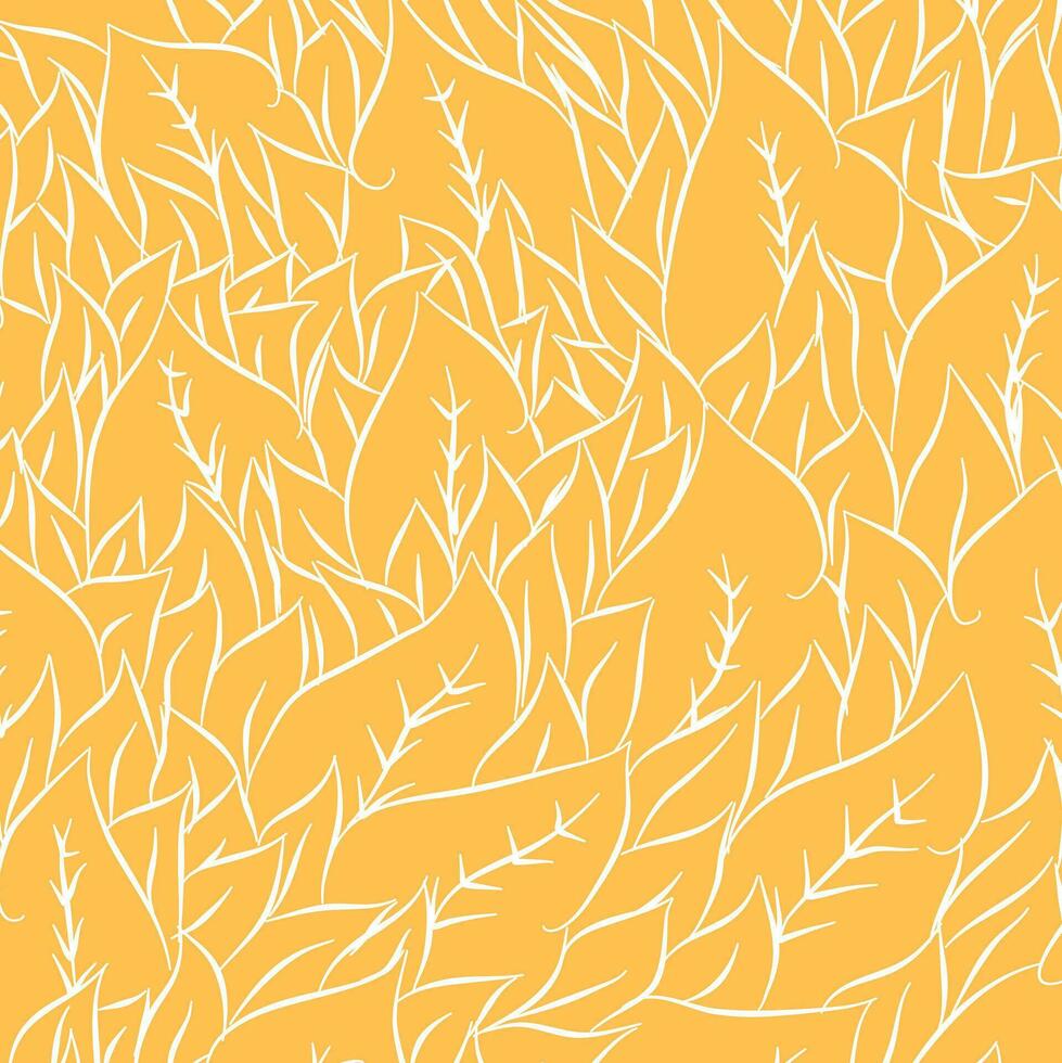Leaf pattern. Tropical leaf Wallpaper. Seamless leaf pattern. Hand drawn leaf outline design for fabric , print, cover, banner and invitation, Vector illustration.