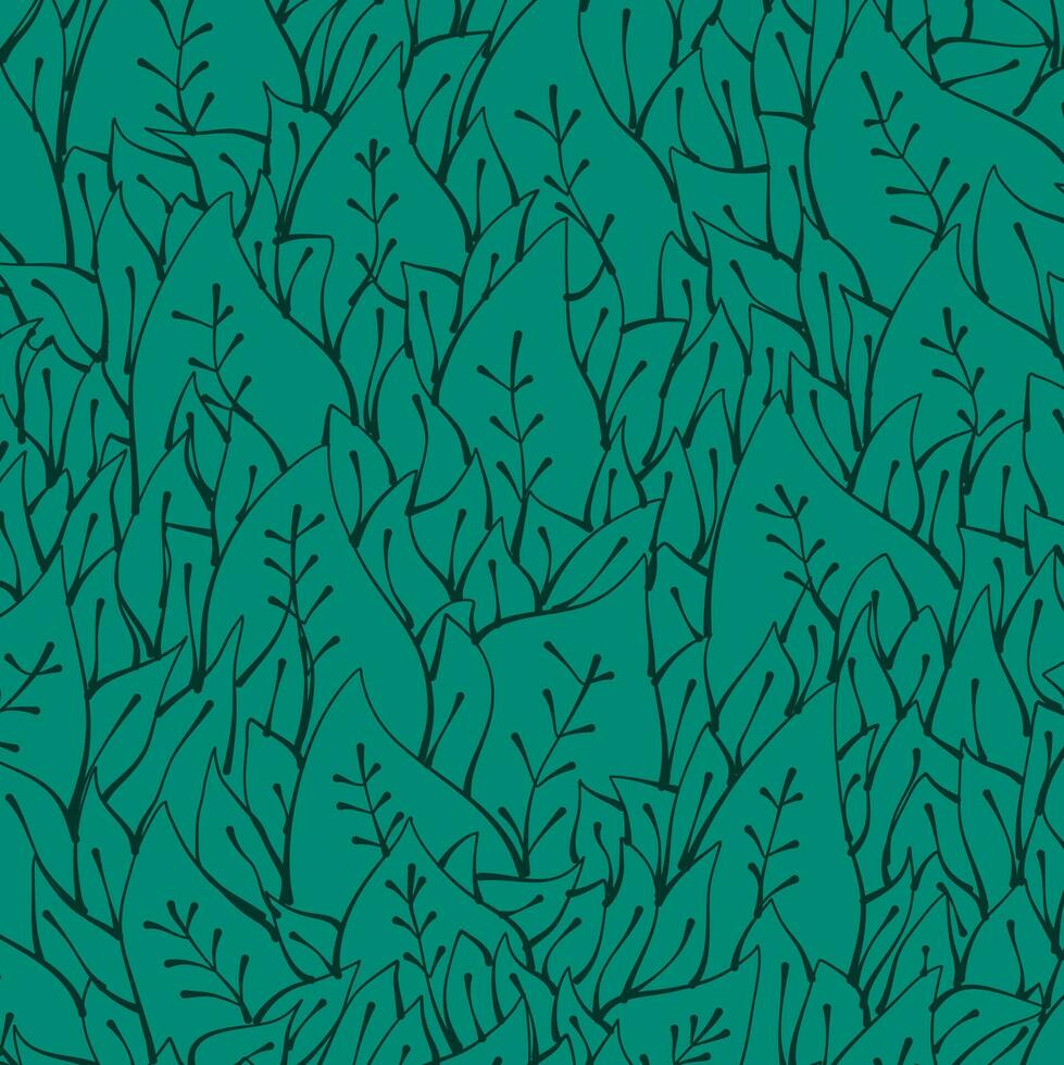 Leaf pattern. Tropical leaf Wallpaper. Seamless leaf pattern. Hand drawn leaf outline design for fabric , print, cover, banner and invitation, Vector illustration.