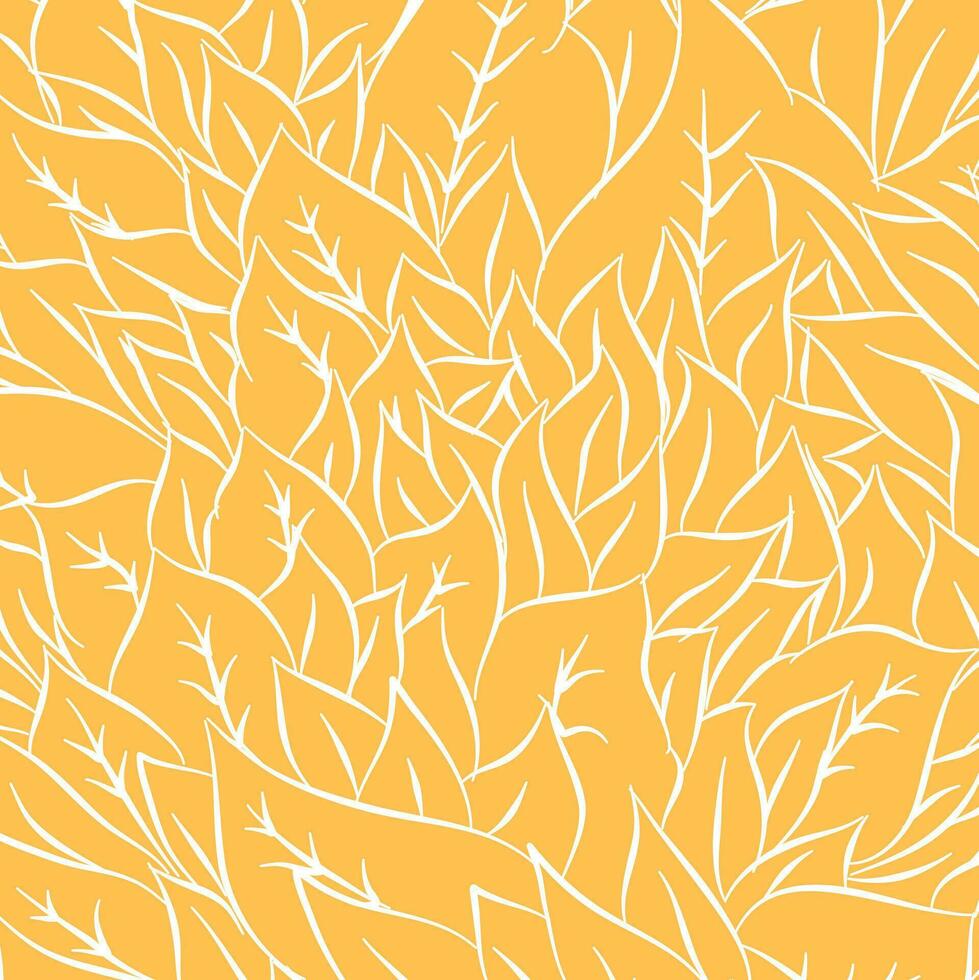 Leaf pattern. Tropical leaf Wallpaper. Seamless leaf pattern. Hand drawn leaf outline design for fabric , print, cover, banner and invitation, Vector illustration.