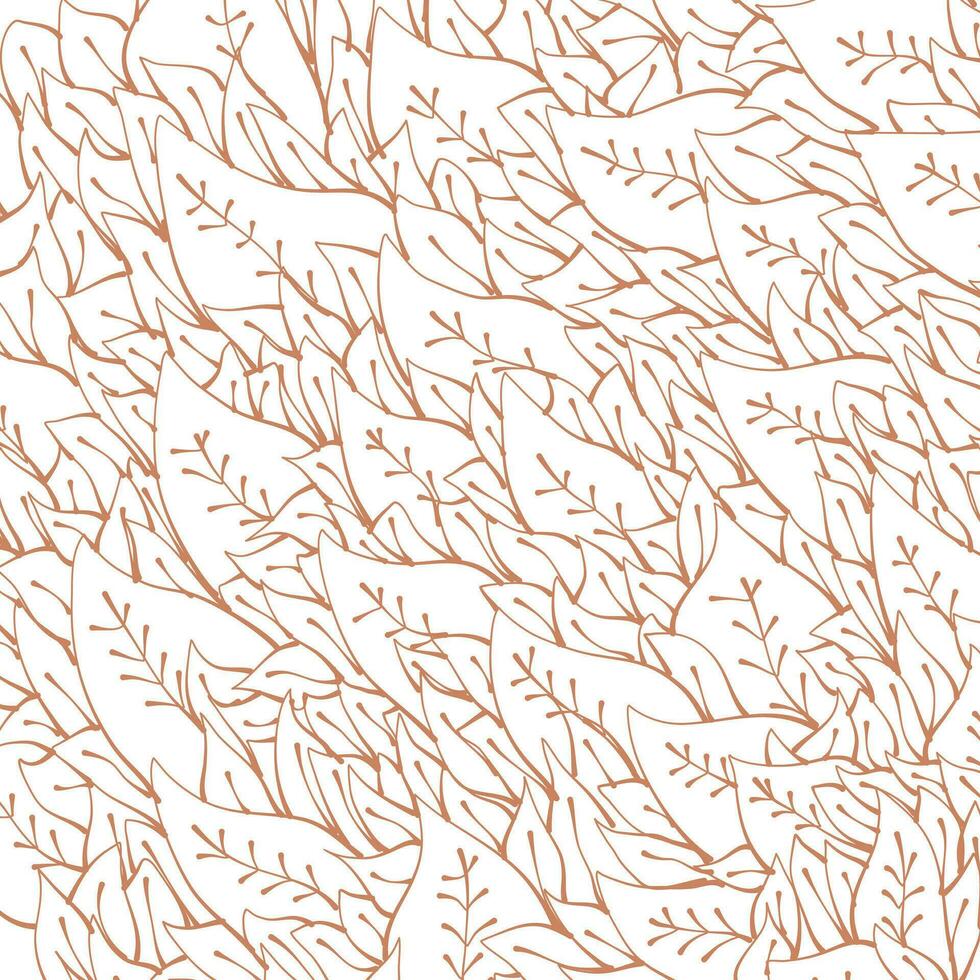 Leaf pattern. Tropical leaf Wallpaper. Seamless leaf pattern. Hand drawn leaf outline design for fabric , print, cover, banner and invitation, Vector illustration.