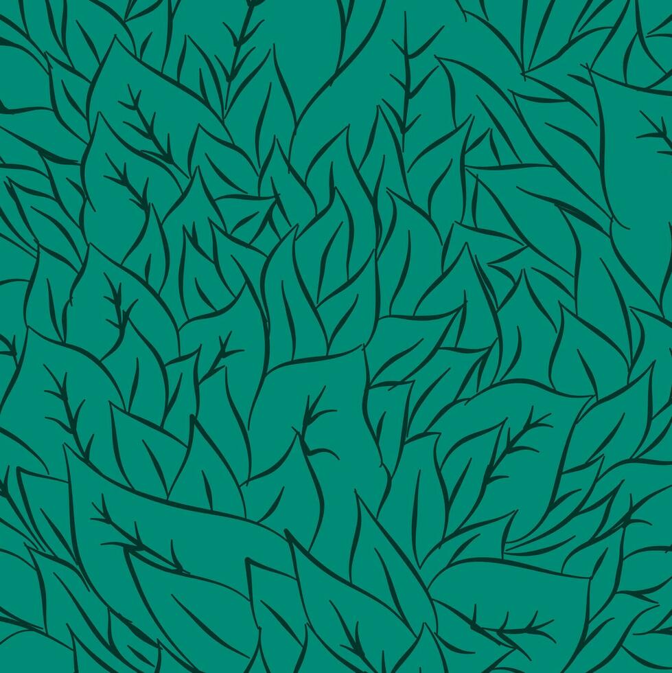 Leaf pattern. Tropical leaf Wallpaper. Seamless leaf pattern. Hand drawn leaf outline design for fabric , print, cover, banner and invitation, Vector illustration.