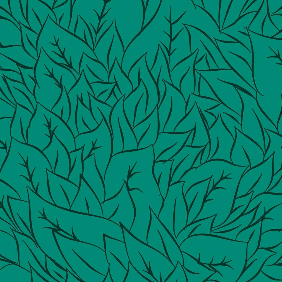 hoja modelo. tropical hoja fondo de pantalla. sin costura hoja modelo. mano dibujado hoja contorno diseño para tela , imprimir, cubrir, bandera y invitación, vector ilustración.