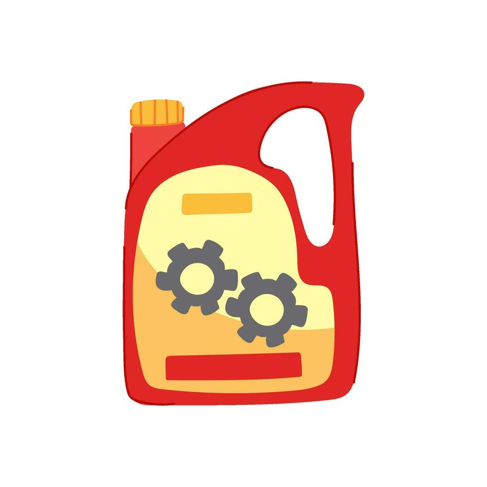 bottle motor oil cartoon vector illustration