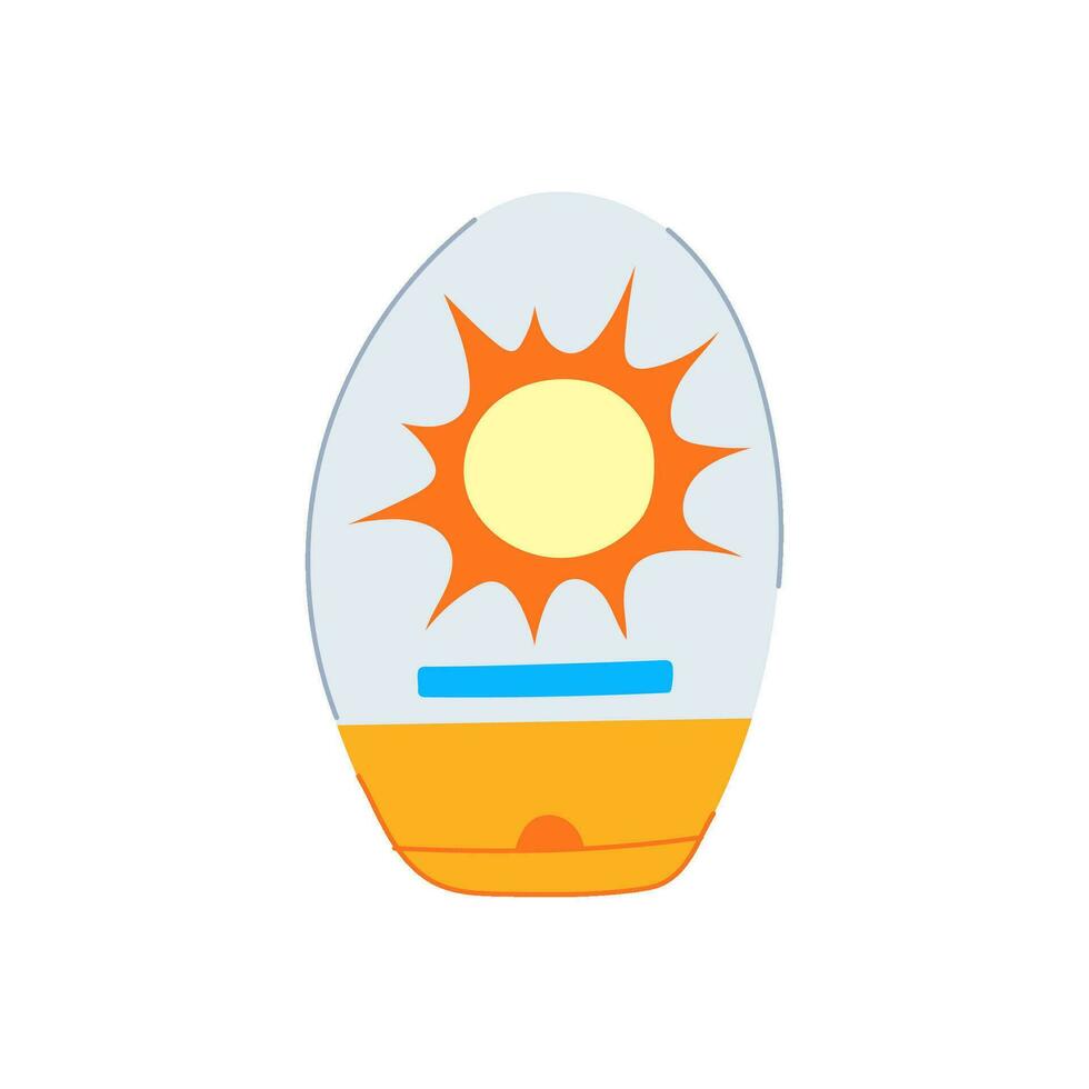 skin sun cream cartoon vector illustration