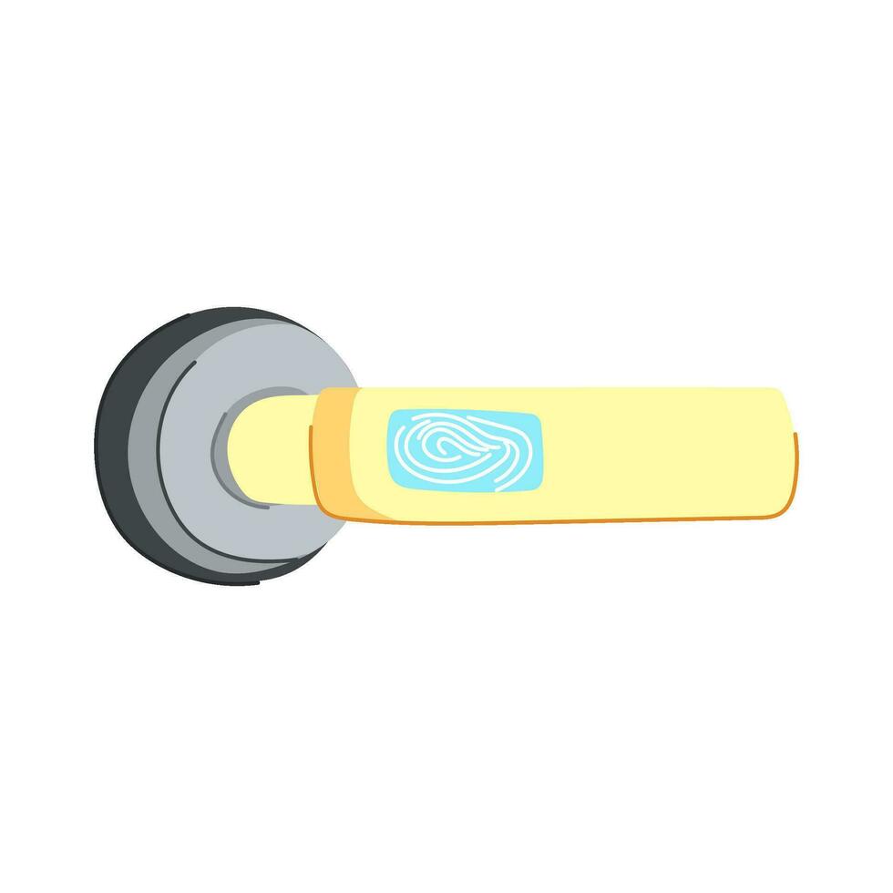 metal door handle cartoon vector illustration
