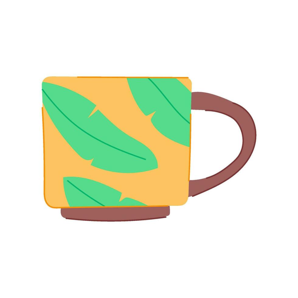 empty cup ceramic cartoon vector illustration