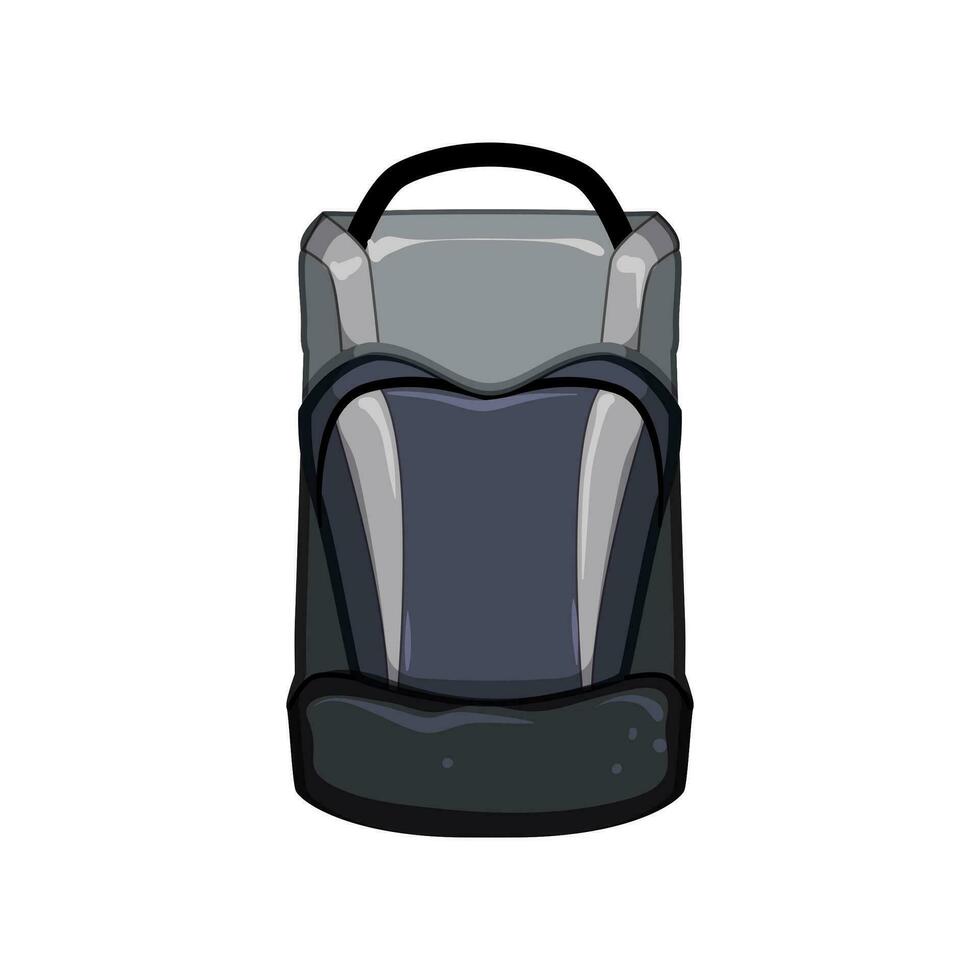 trip photo camera backpack cartoon vector illustration