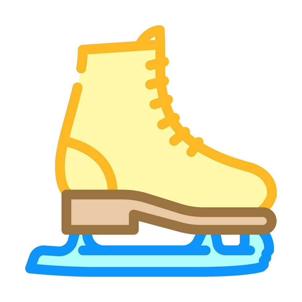 hielo Patinaje invierno temporada color icono vector ilustración