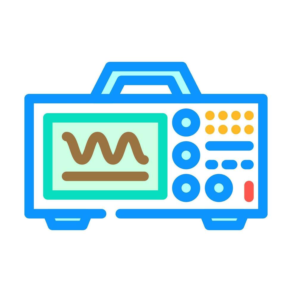 oscilloscope electrical engineer color icon vector illustration