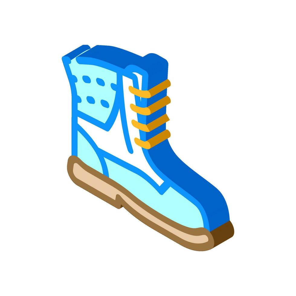 winter boots season isometric icon vector illustration