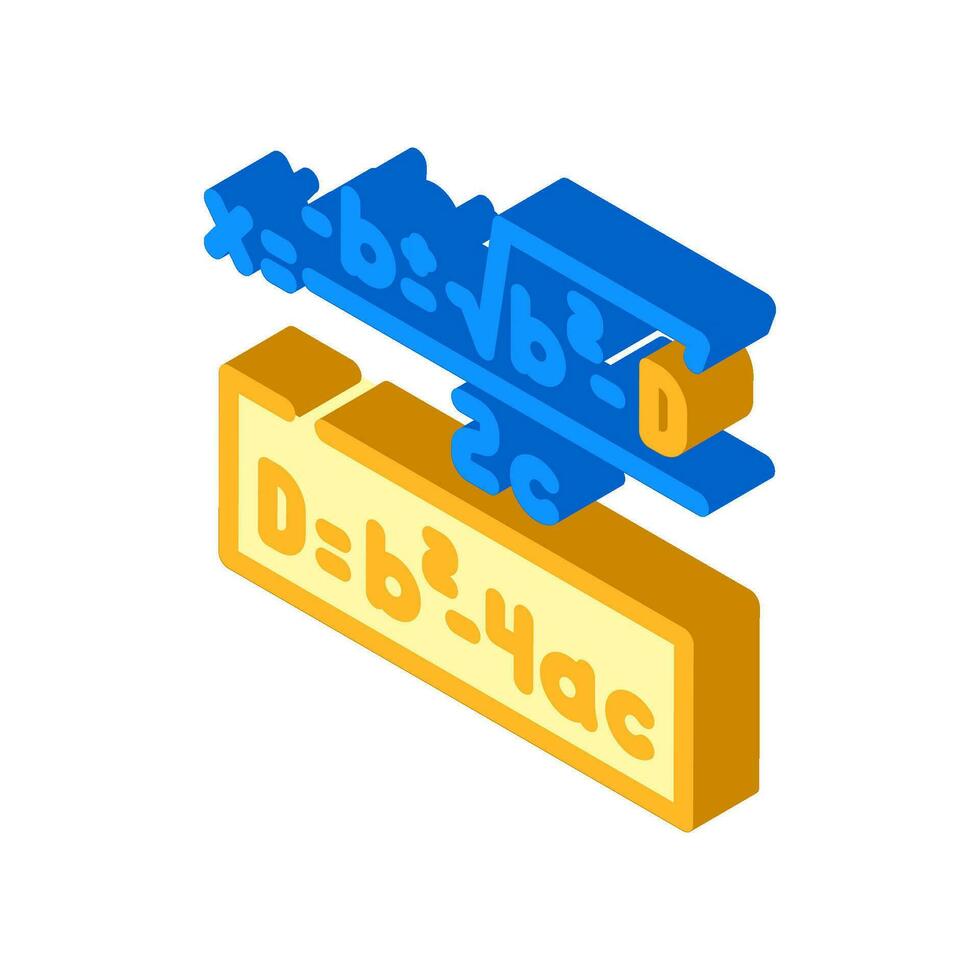 formula math science education isometric icon vector illustration