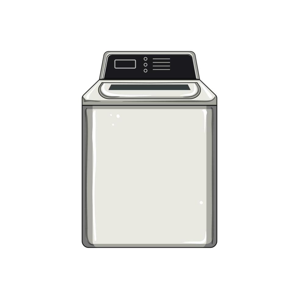 appliance washing machine cartoon vector illustration