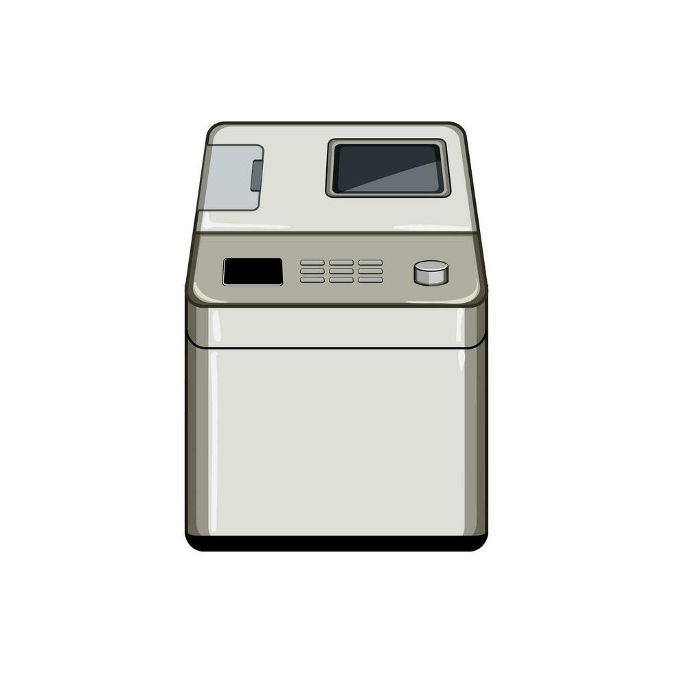 machine bread maker cartoon vector illustration