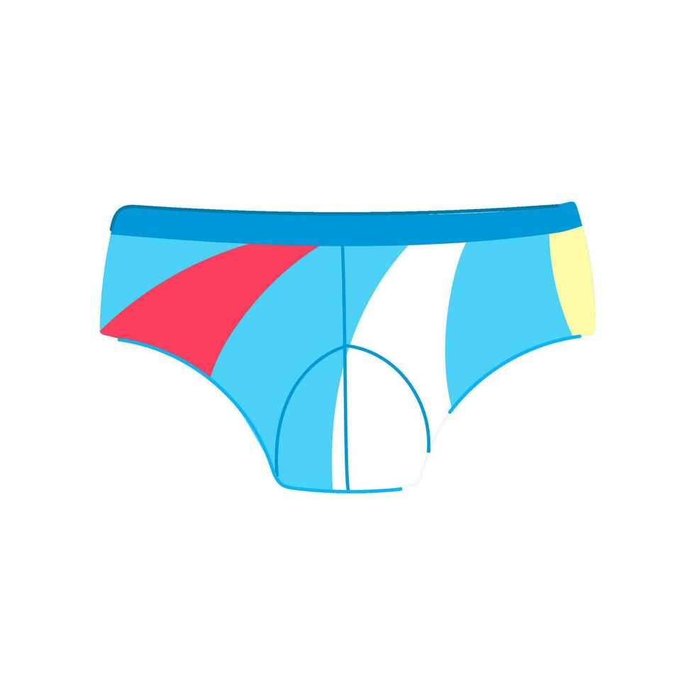 fashion swimsuit men cartoon vector illustration