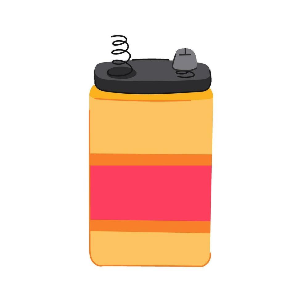 Ilustración de vector de dibujos animados de energía de batería de energía