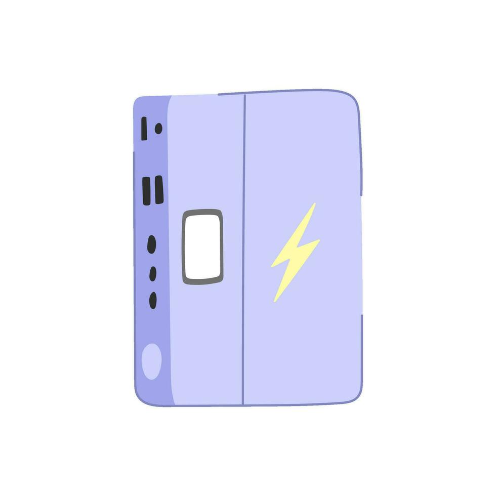 smartphone power bank cartoon vector illustration