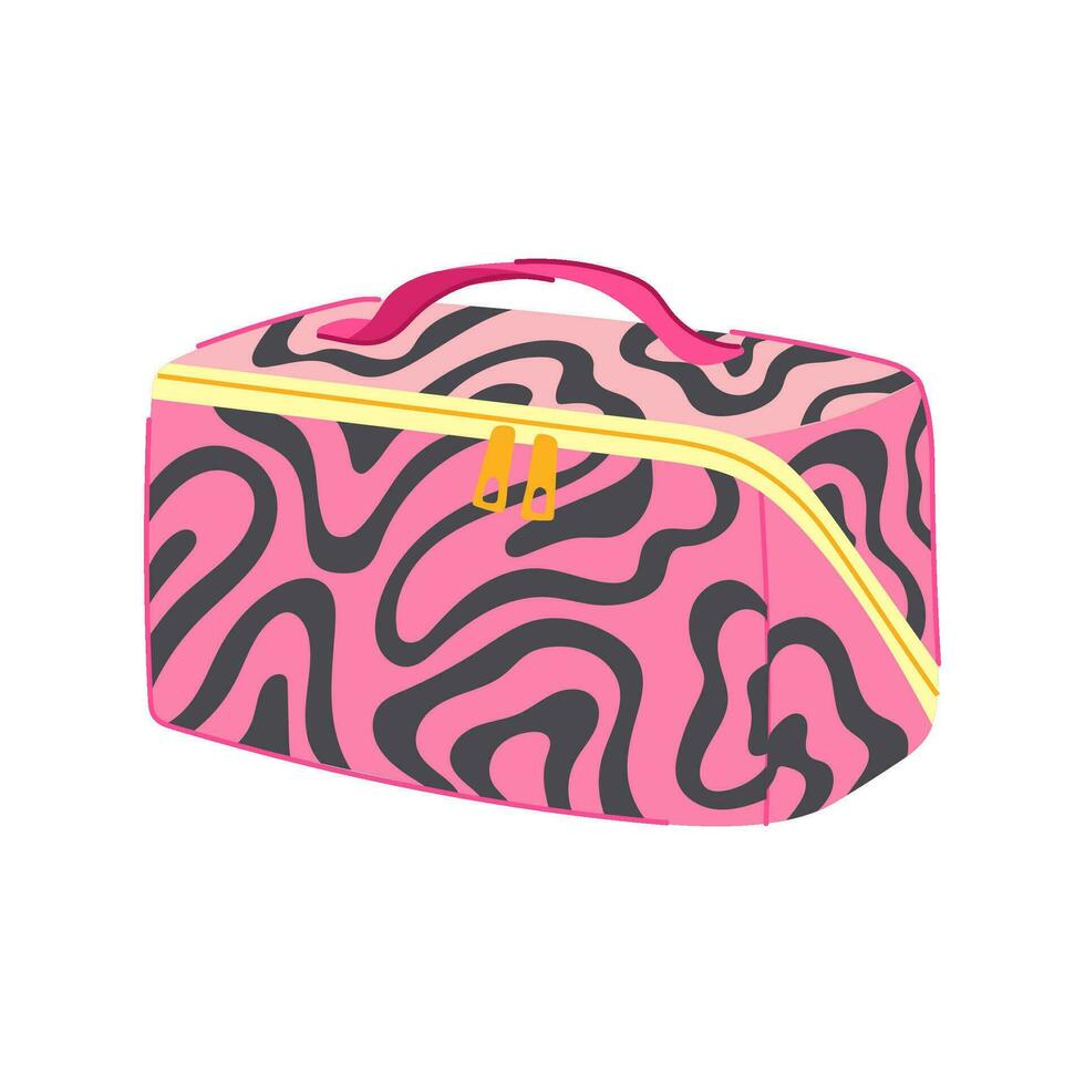 bag cosmetic pouch cartoon vector illustration