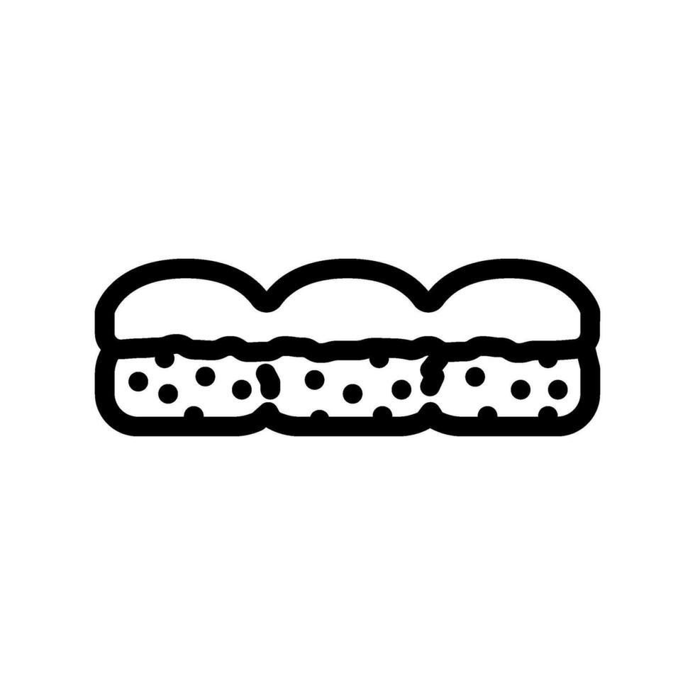 brioche bun food meal line icon vector illustration