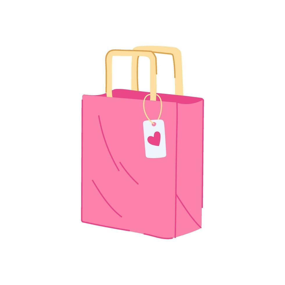 mockup paper bag cartoon vector illustration