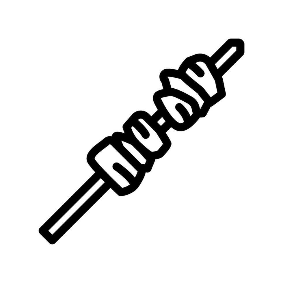 yakitori skewer japanese food line icon vector illustration