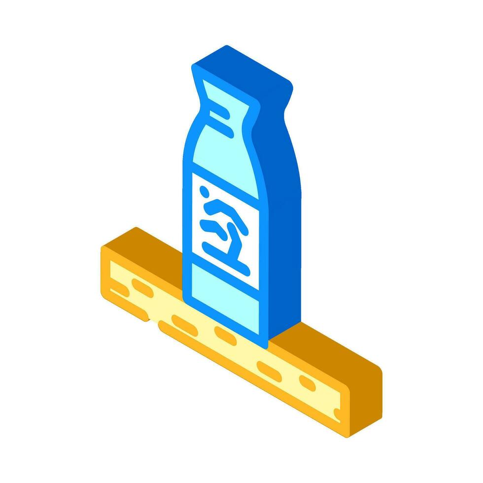 sake bottle japanese food isometric icon vector illustration