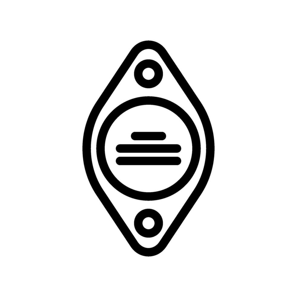 transistor electrical engineer line icon vector illustration