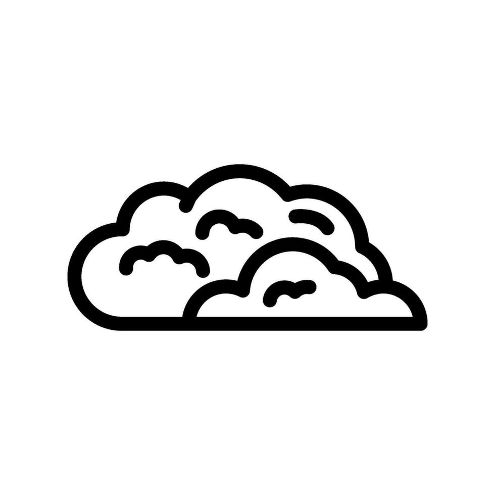 nube oler línea icono vector ilustración