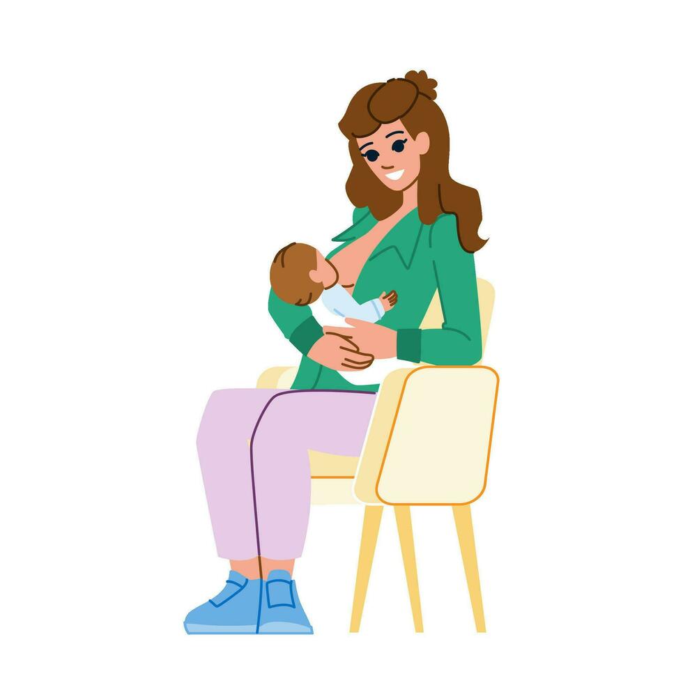 breastfeeding position vector