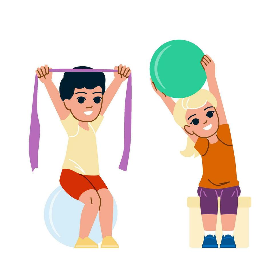 physical therapy kid vector