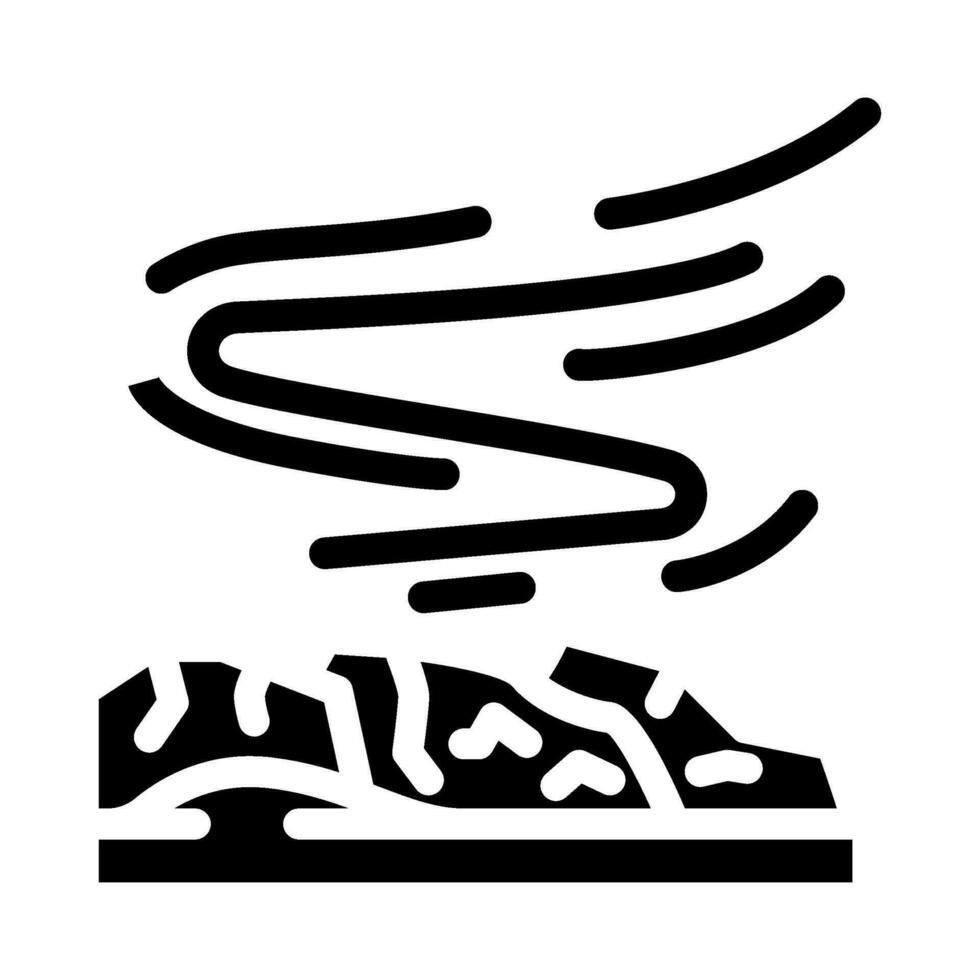 northern lights winter season glyph icon vector illustration
