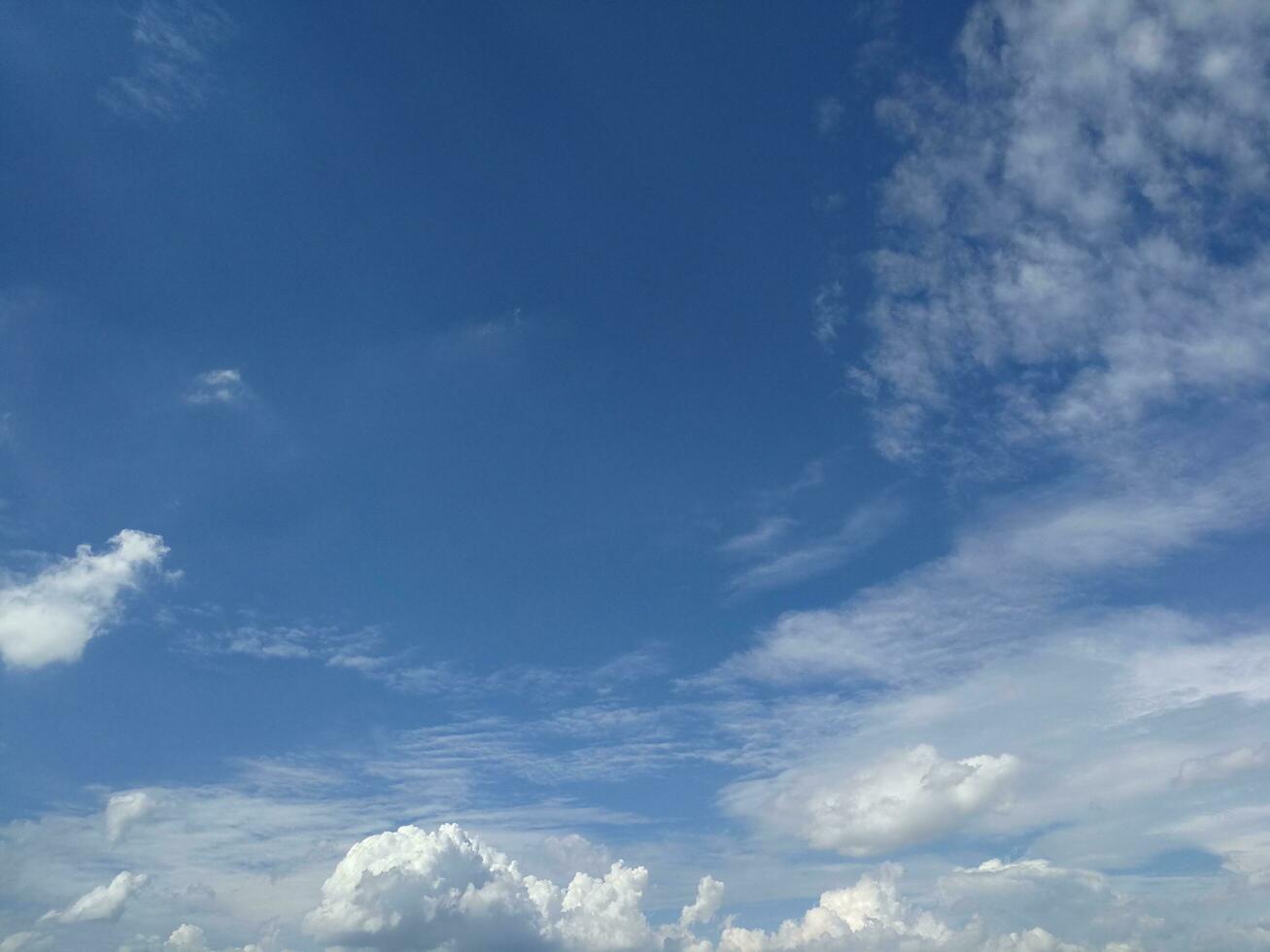 blue sky with clouds background photo