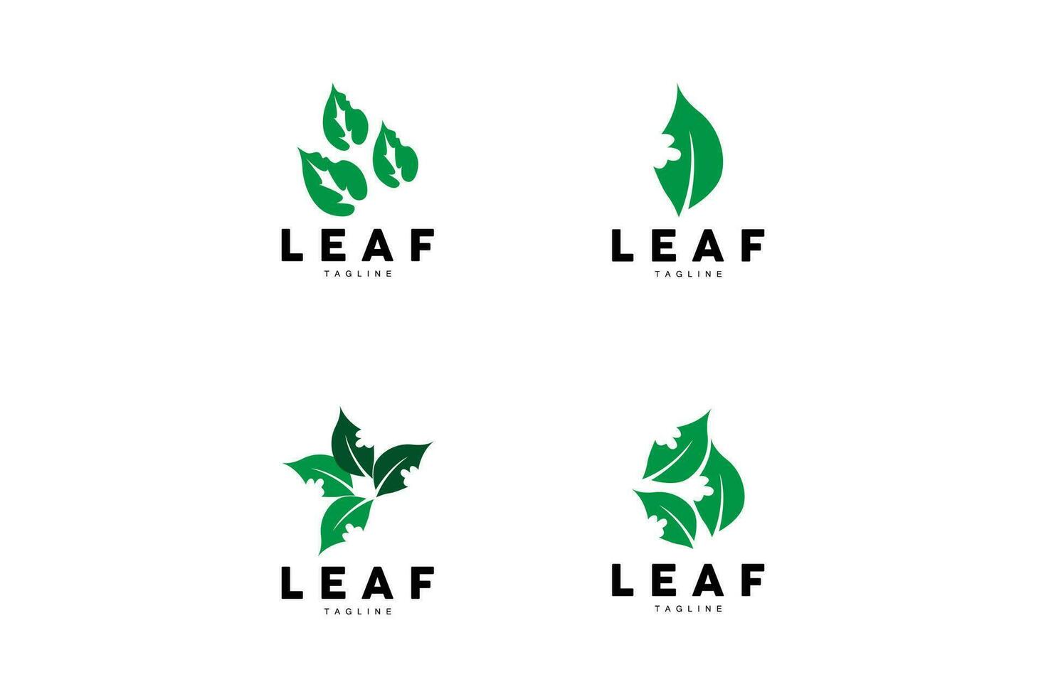 verde hoja logo, ecología natural planta vector, naturaleza diseño, ilustración modelo icono vector