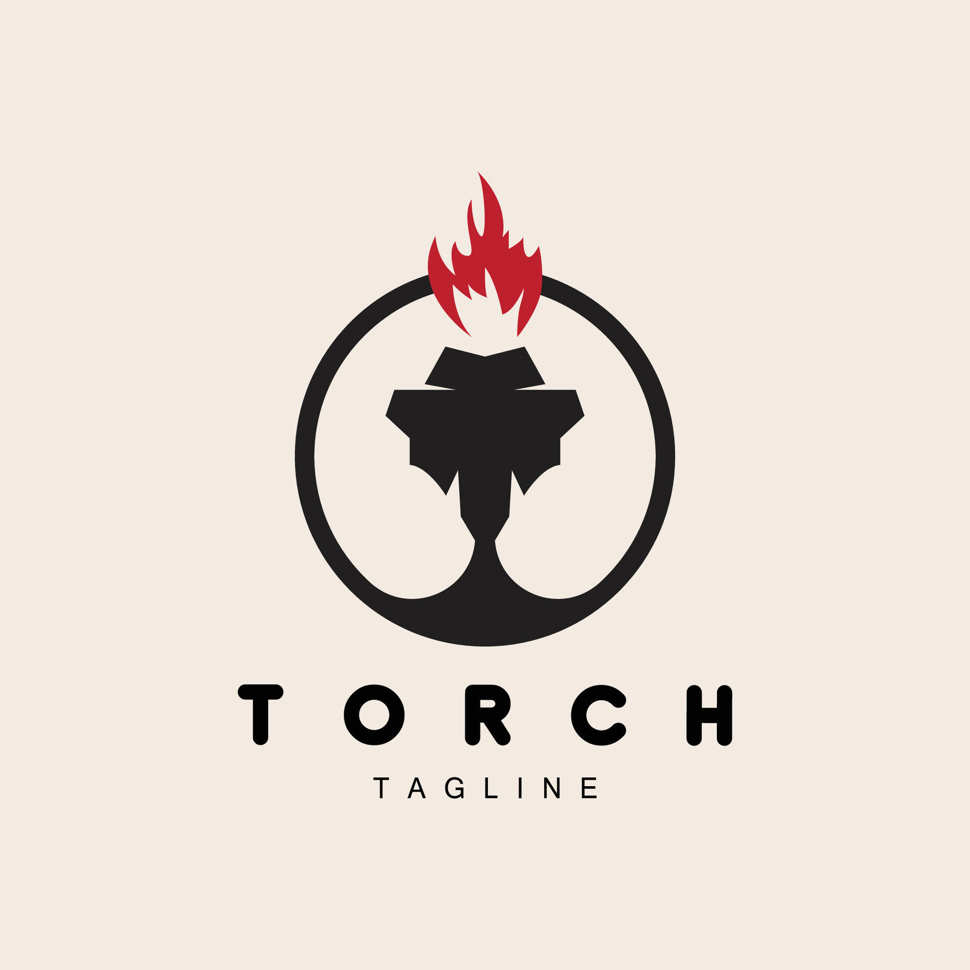 Torch Logo, Fire Design, Letter Logo, Product Brand Icon 25448222