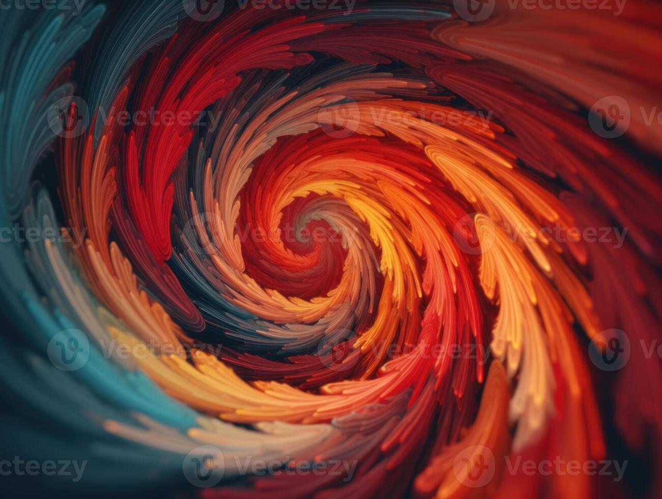 Colorful Swirling radial vortex background created with technology. photo