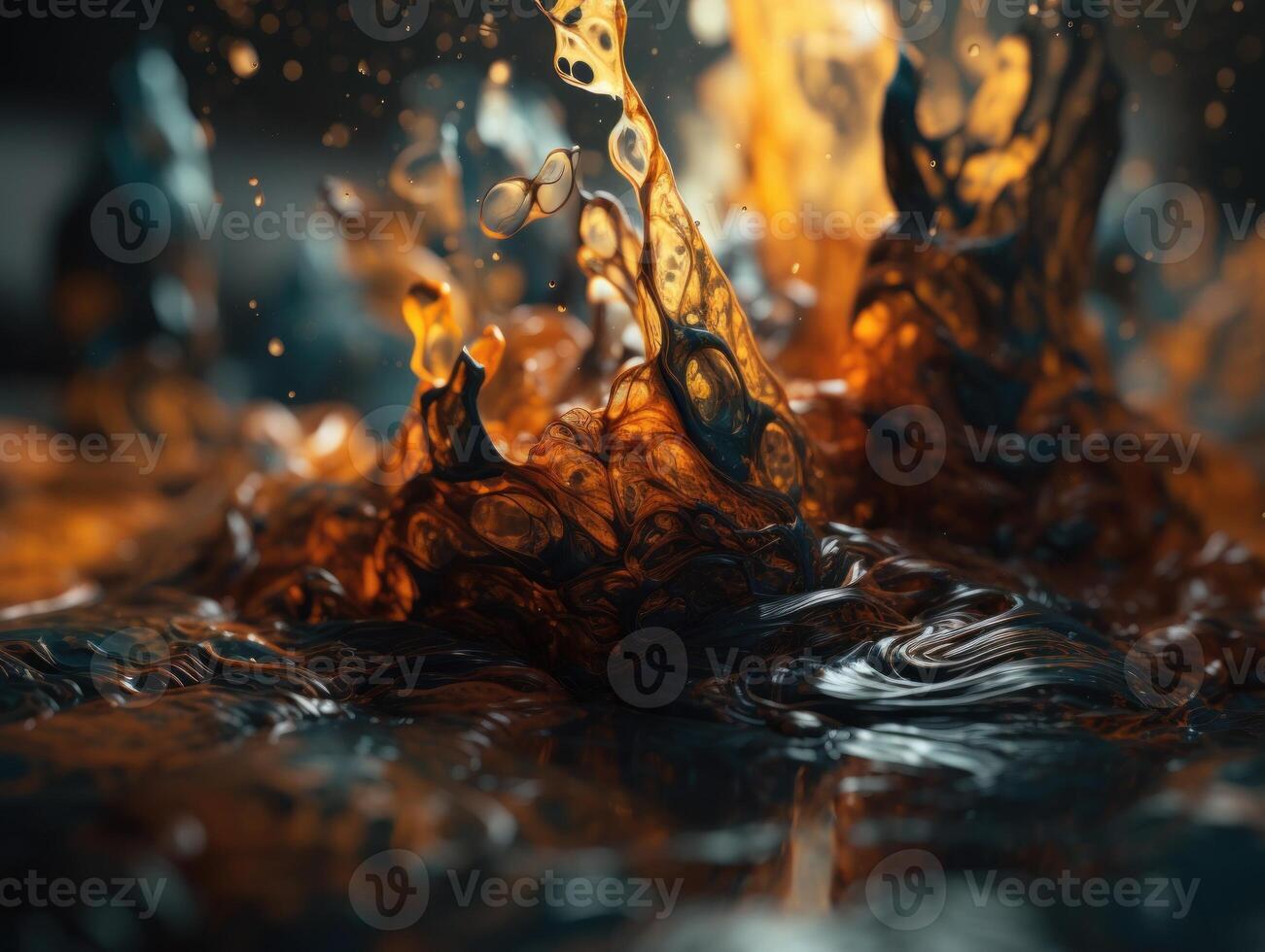 Bright fluid marble paint pattern Dynamic liquid shapes background created with technology photo