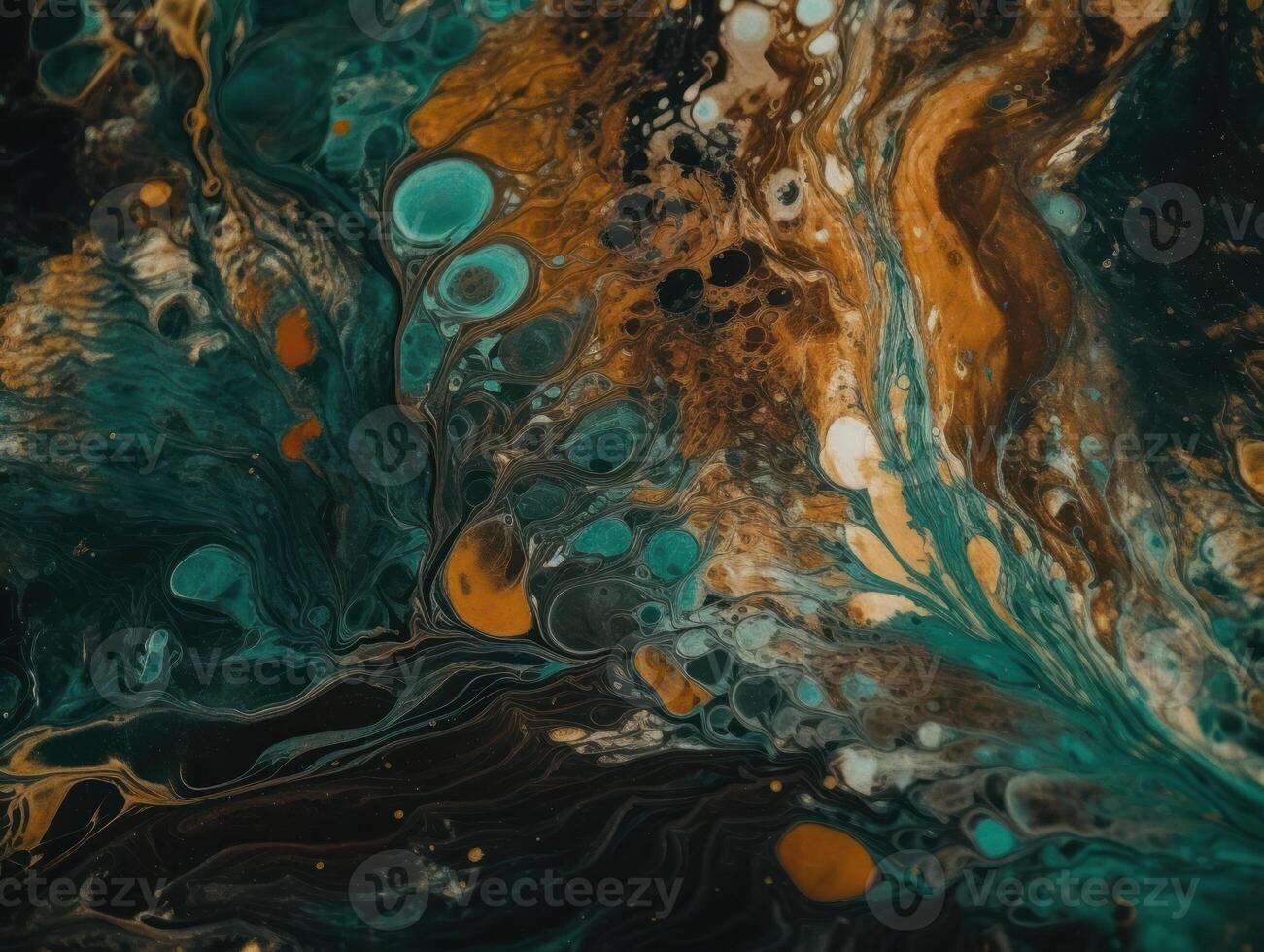 Bright fluid marble paint pattern Dynamic liquid shapes background created with technology photo