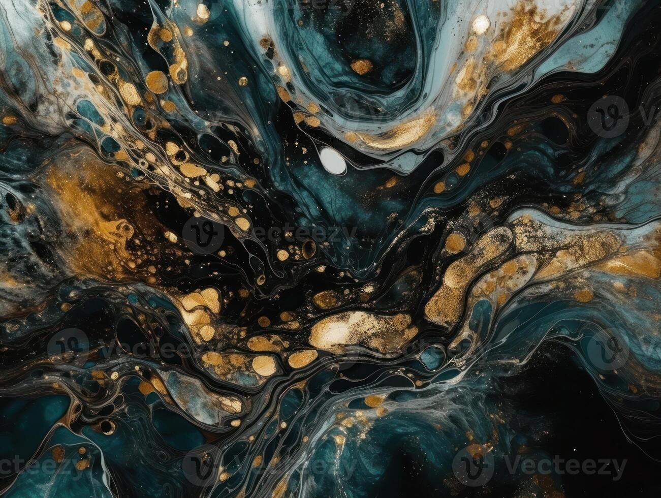 Bright fluid marble paint pattern Dynamic liquid shapes background created with technology photo