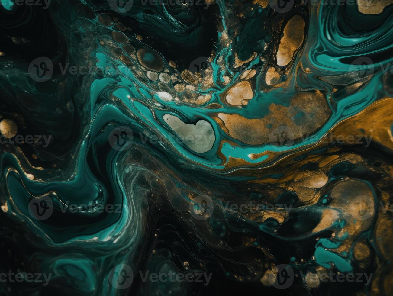 Bright fluid marble paint pattern Dynamic liquid shapes background created with technology photo