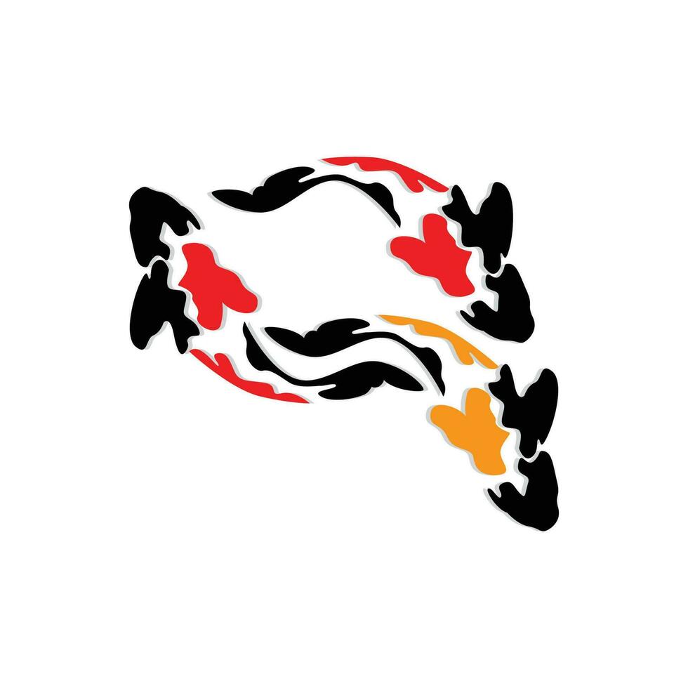 Koi Fish Logo Design, Chinese Lucky And Triumph Ornamental Fish Vector, Company Brand Gold Fish Icon vector