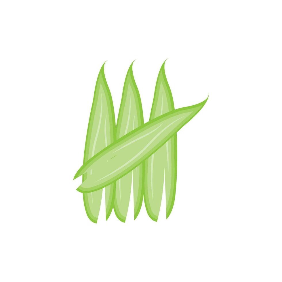 Bamboo Logo, Panda Food Green Plant Vector, Simple Minimalist Design, Illustration Element Template vector