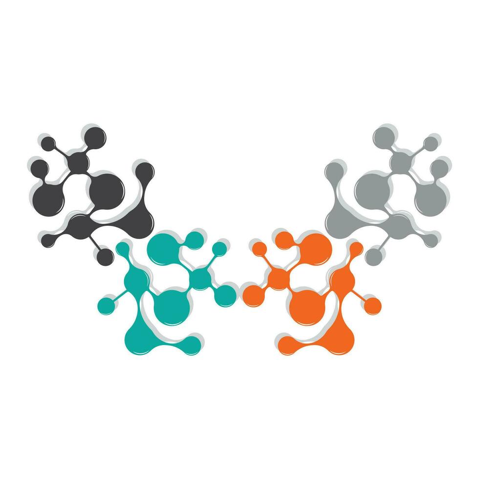 Neuron Logo, Cel Dna Network Vector, And Particle Technology, Simple Illustration Template Design vector