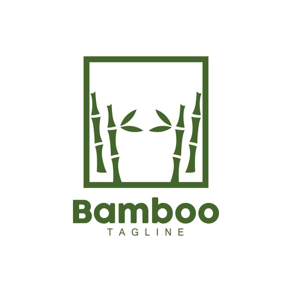 bambú logo, panda comida verde planta vector, sencillo minimalista diseño, ilustración elemento modelo vector