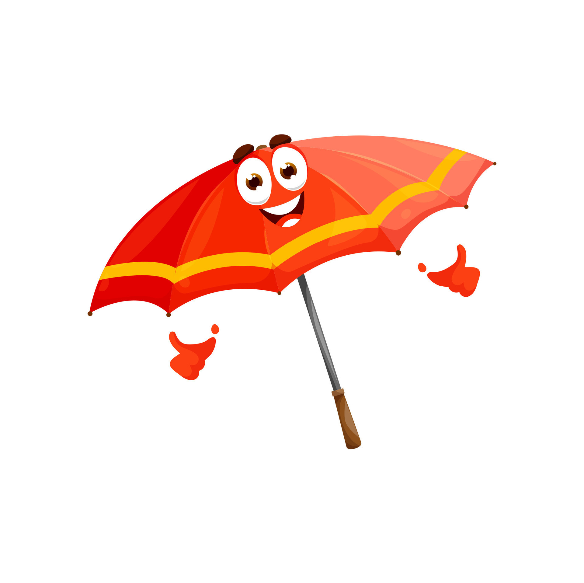 Cartoon red umbrella character, cute parasol 25448686 Vector Art at